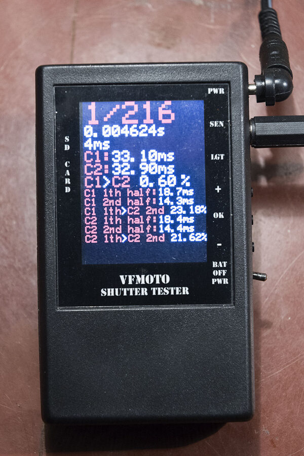 Shutter speds tester VFMoto